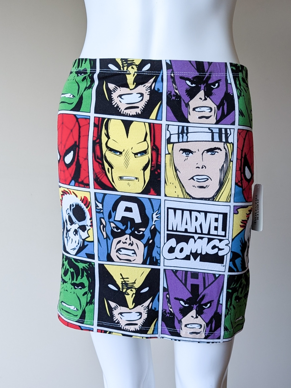 Forever 21 Marvel Comics Print Tube Skirt